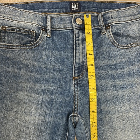 Gap Stretch True Skinny Mid Rise Medium Indigo Denim Jeans 31R - Picture 9 of 15